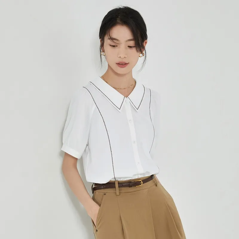 Mambe Shirts Women's White-2