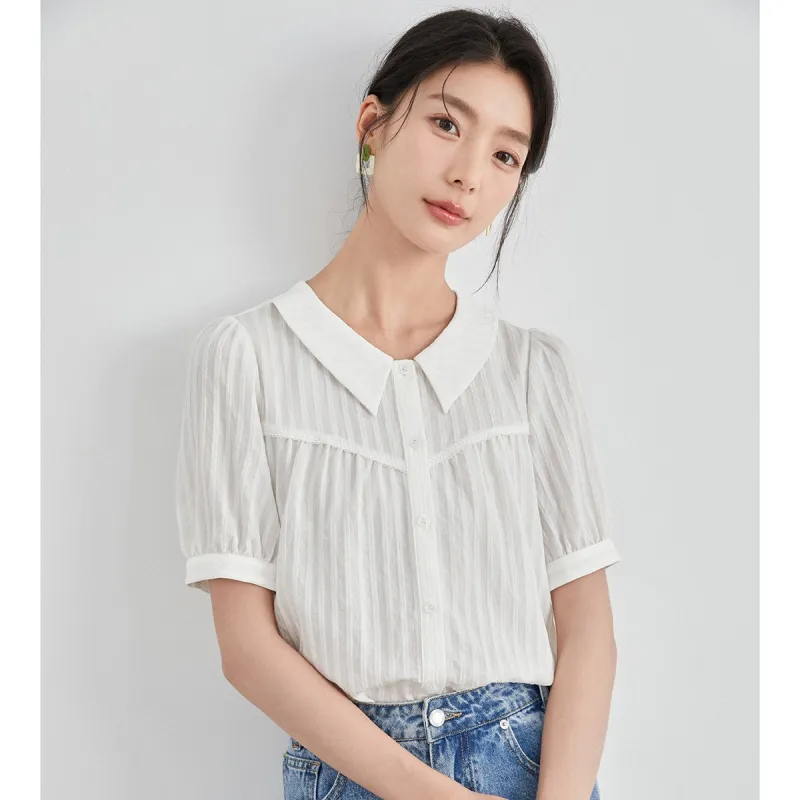 Mambe Shirts Women's White-3