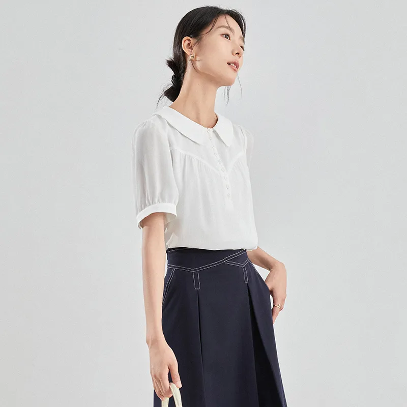 Mambe Shirts Women's White-3