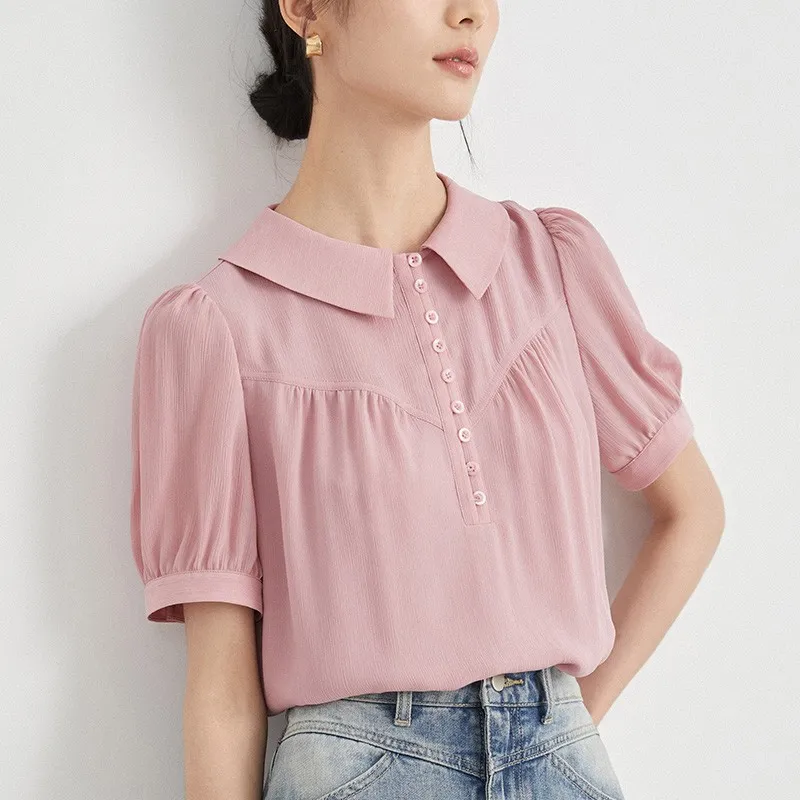 Mambe Shirts Women's Peach Pink-2
