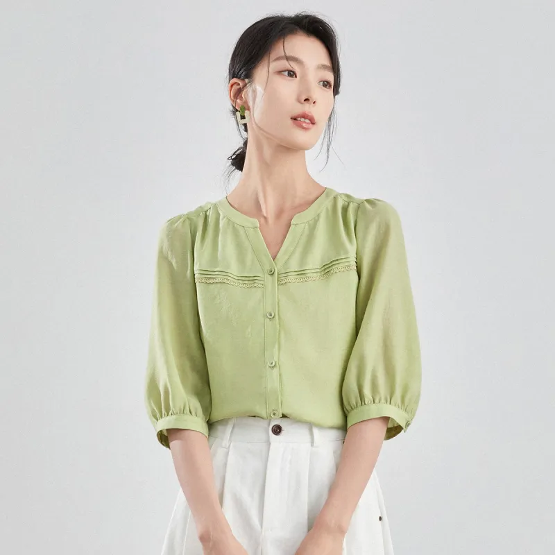 Mambe Shirts Women's Green-5