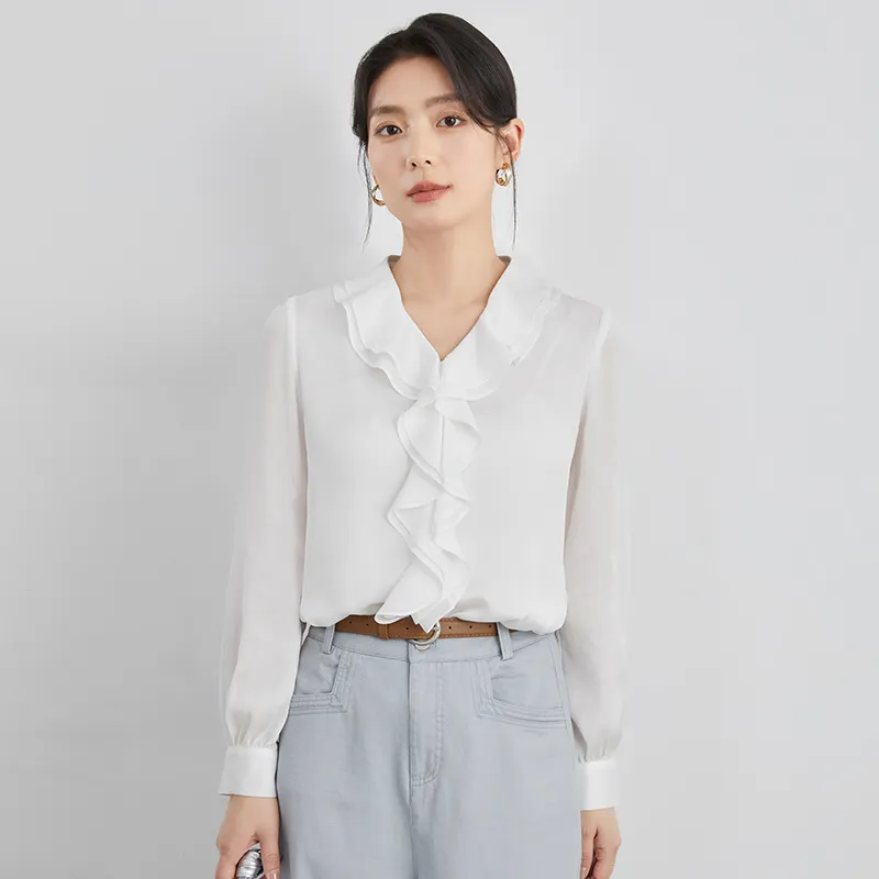 Mambe Shirts Women's White-3