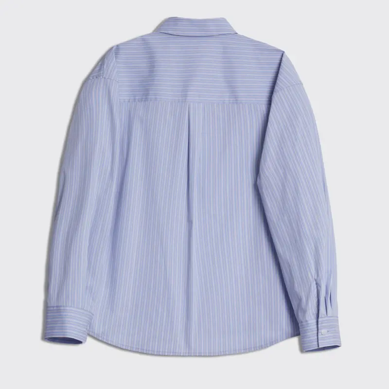 Mambe Shirts Women's Blue White Stripes-1