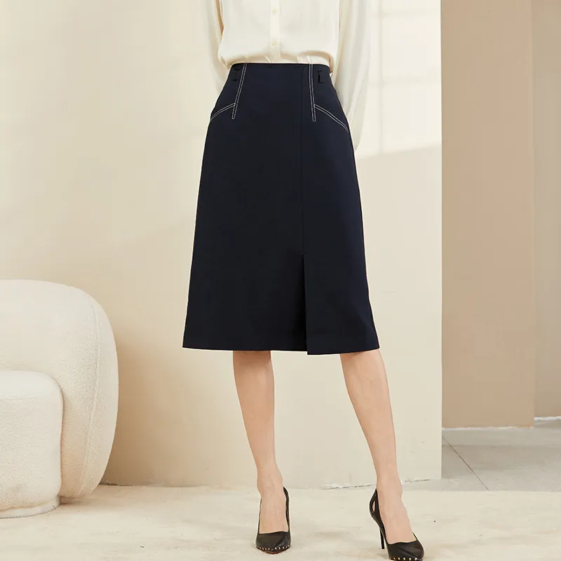 Mambe Casual Long Skirt Women's Dark Cyan-2