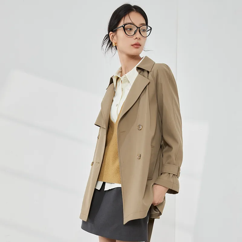 Mambe Trench Coat Women's Khaki-2