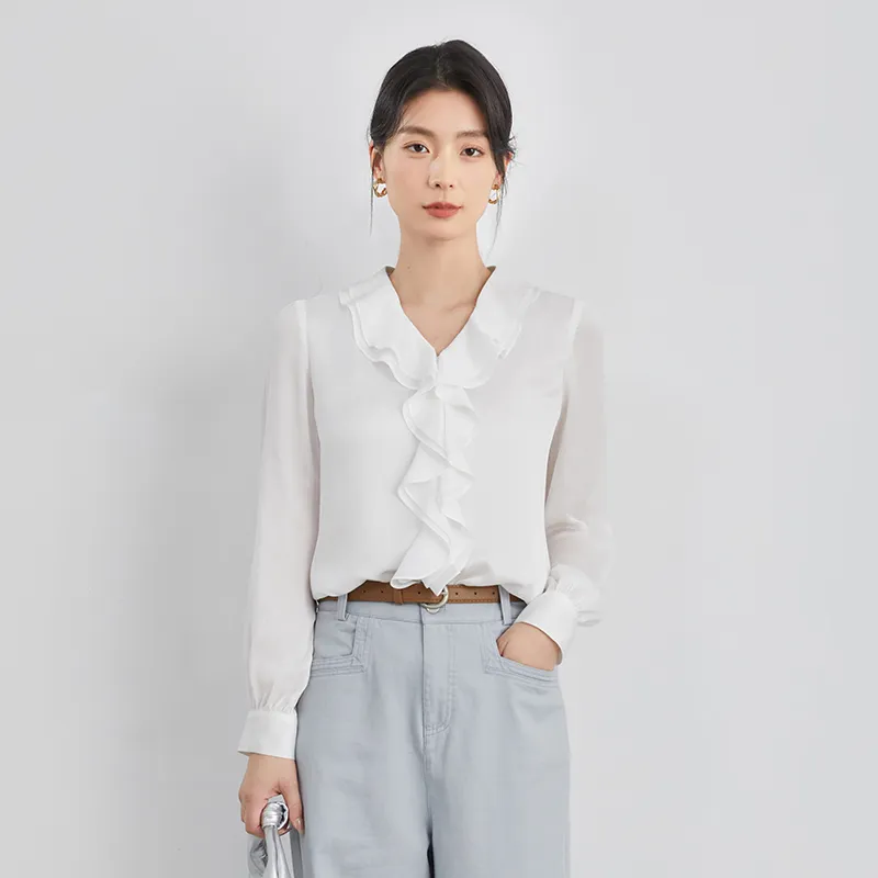 Mambe Shirts Women's White-2