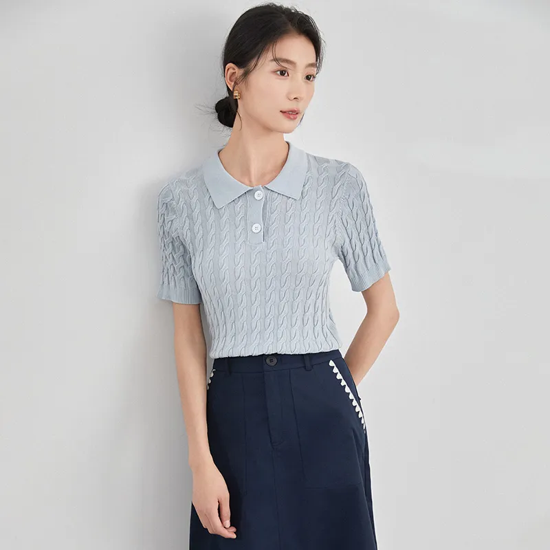 Mambe Knitwear Women's Gray Blue-3