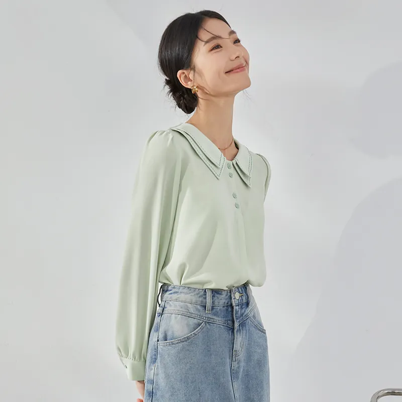 Mambe Shirts Women's Spring Sprout Green-3