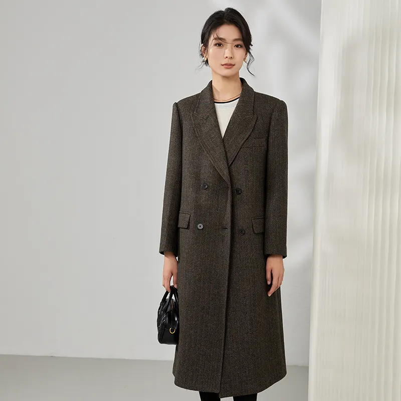 Mambe Trench Coat Women's Latte Coffee-3