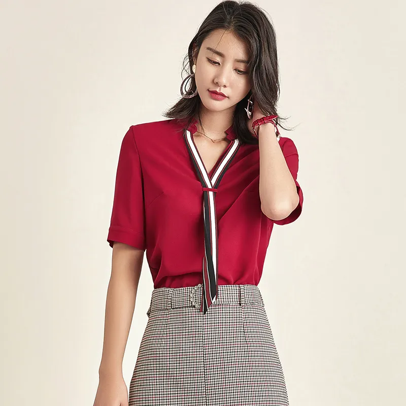 Mambe Shirts Women's Burgundy-1