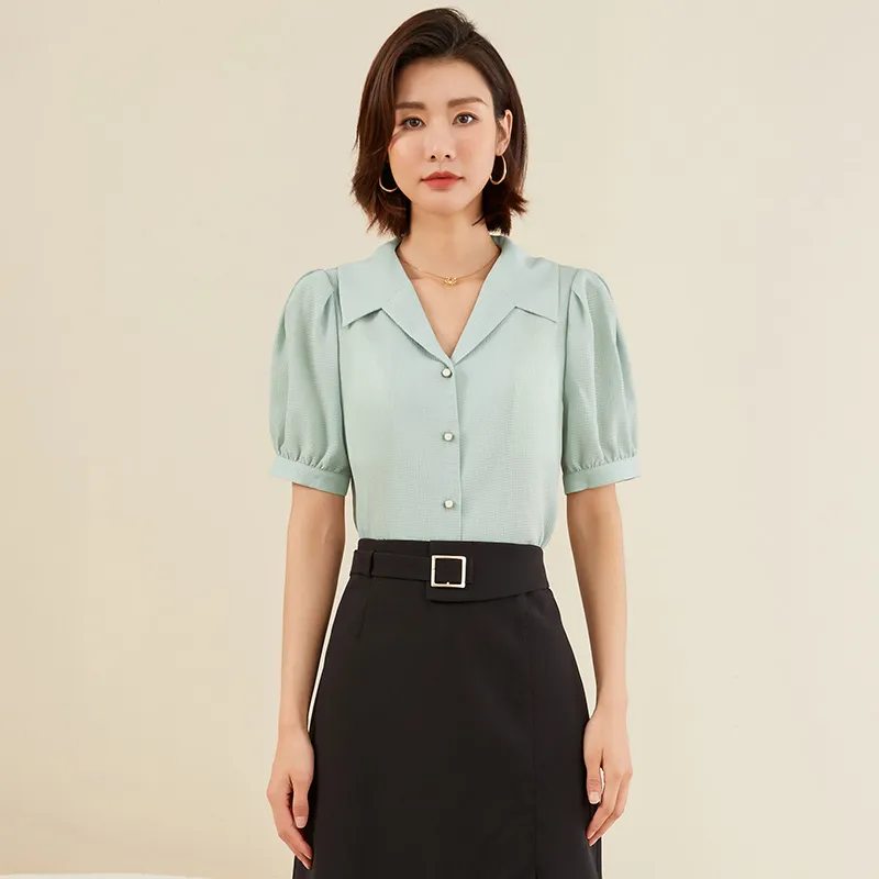 Mambe Shirt Women's Light Green-3