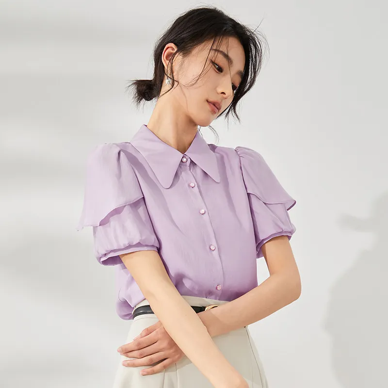 Mambe Shirts Women's Pink Purple-2
