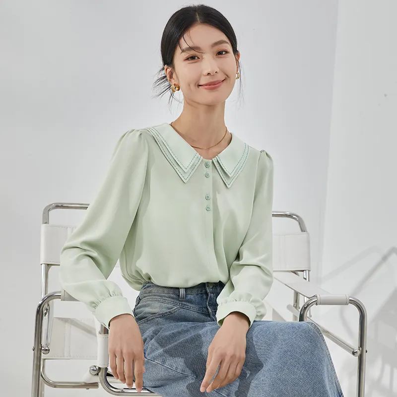 Mambe Shirts Women's Spring Sprout Green-5