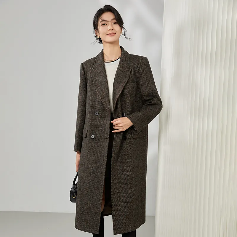 Mambe Trench Coat Women's Latte Coffee-4