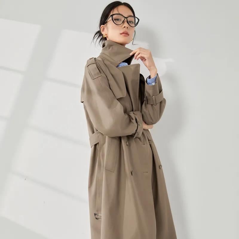 Mambe Trench Coat Women's Khaki-2