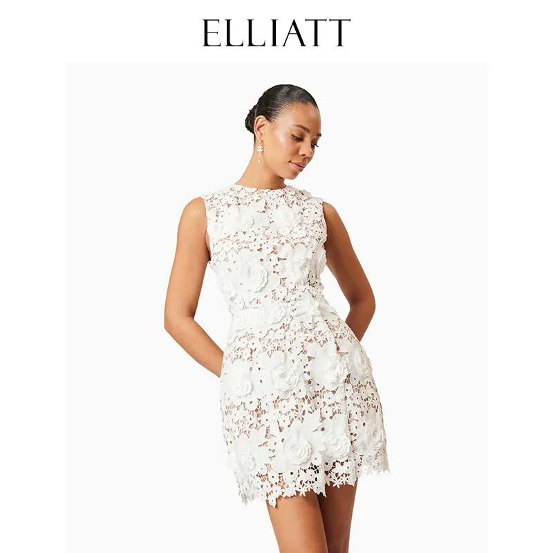 ELLIATTCOLLECTIVE Sleeveless Dress Women's White-2