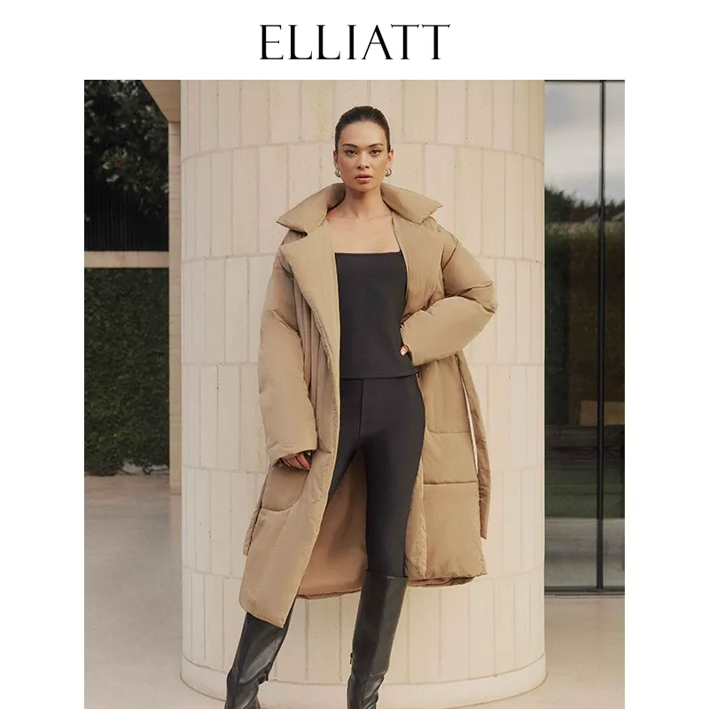 ELLIATTCOLLECTIVE Puffer Jacket Women's Coffee-3