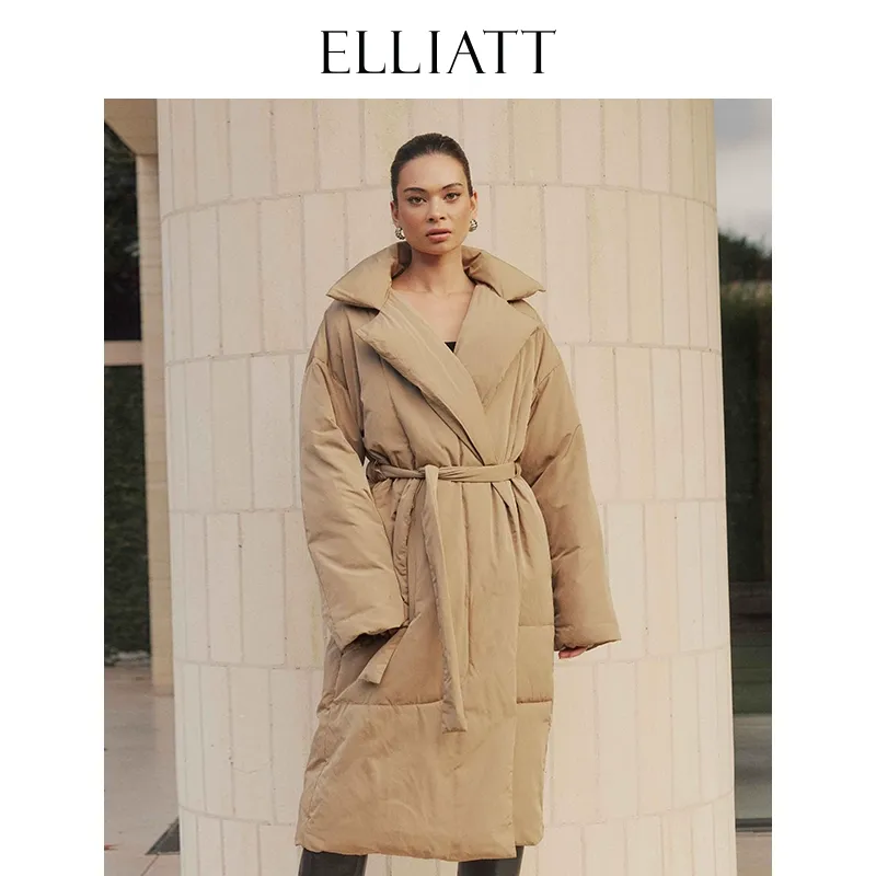 ELLIATTCOLLECTIVE Puffer Jacket Women's Coffee-2