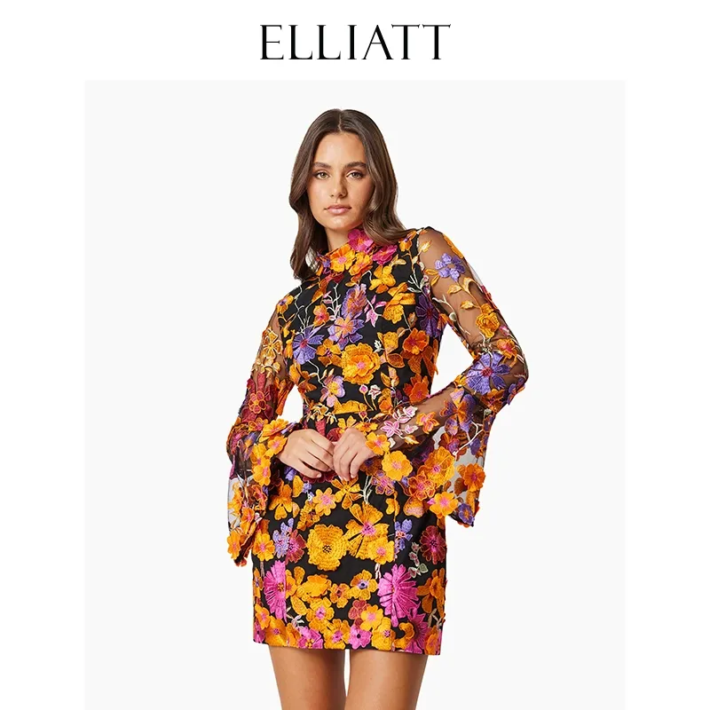ELLIATTCOLLECTIVE Long Sleeved Dresses Women's Multicolor-2