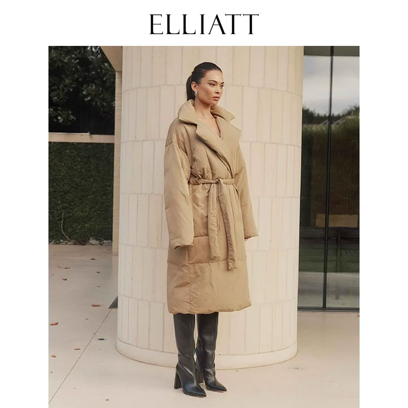 ELLIATTCOLLECTIVE Puffer Jacket Women's Coffee-1
