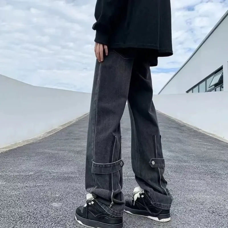 VIPGOOSE Jeans Unisex Black-2