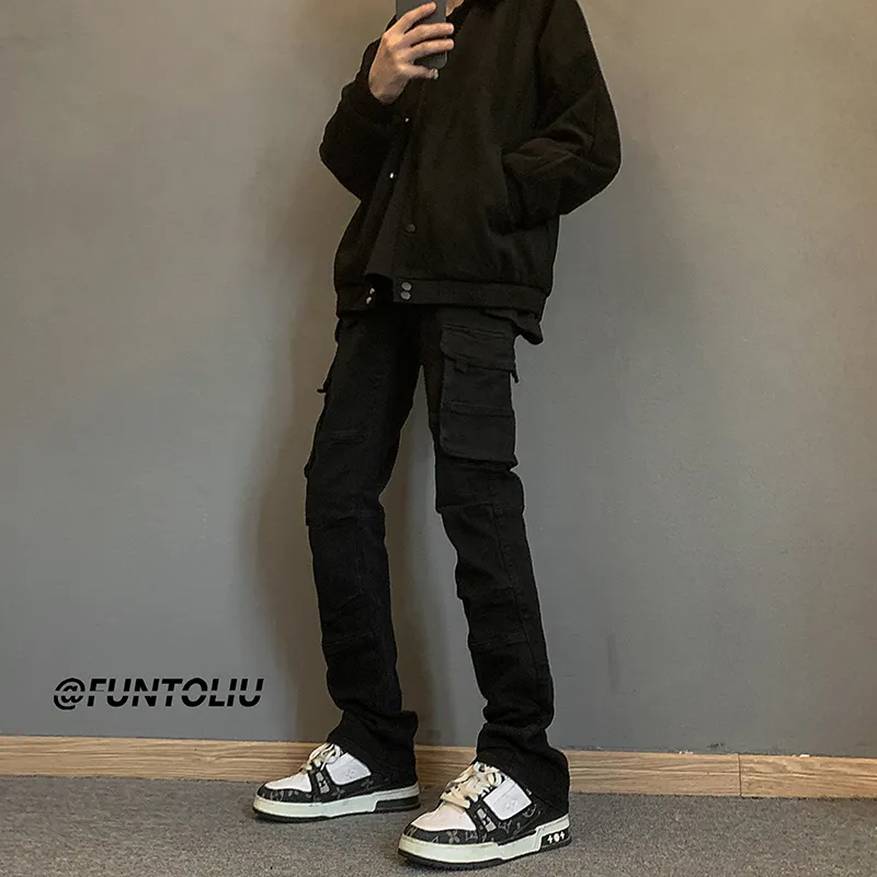 VIPGOOSE Jeans Unisex Black-1