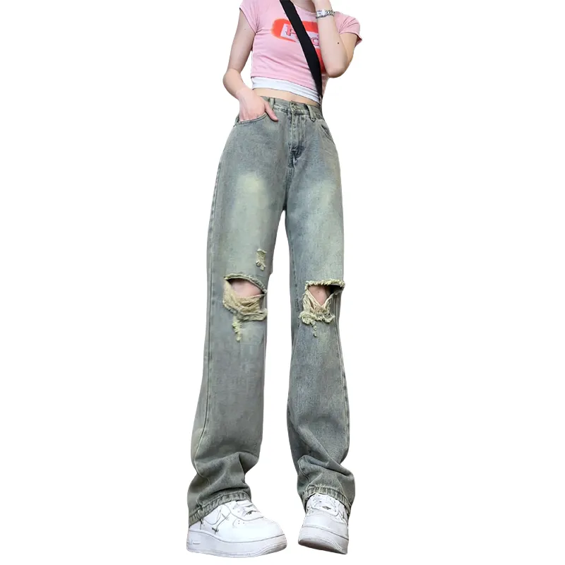 VIPGOOSE Jeans Unisex Yellow Mud-3