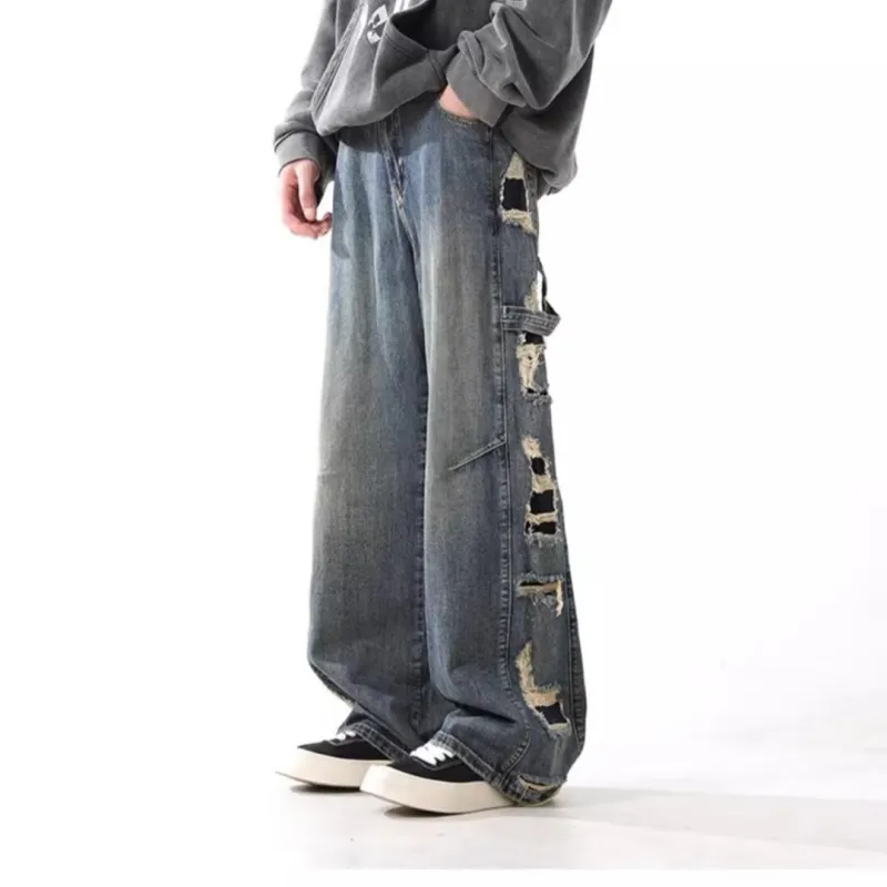 VIPGOOSE Jeans Unisex Blue-4