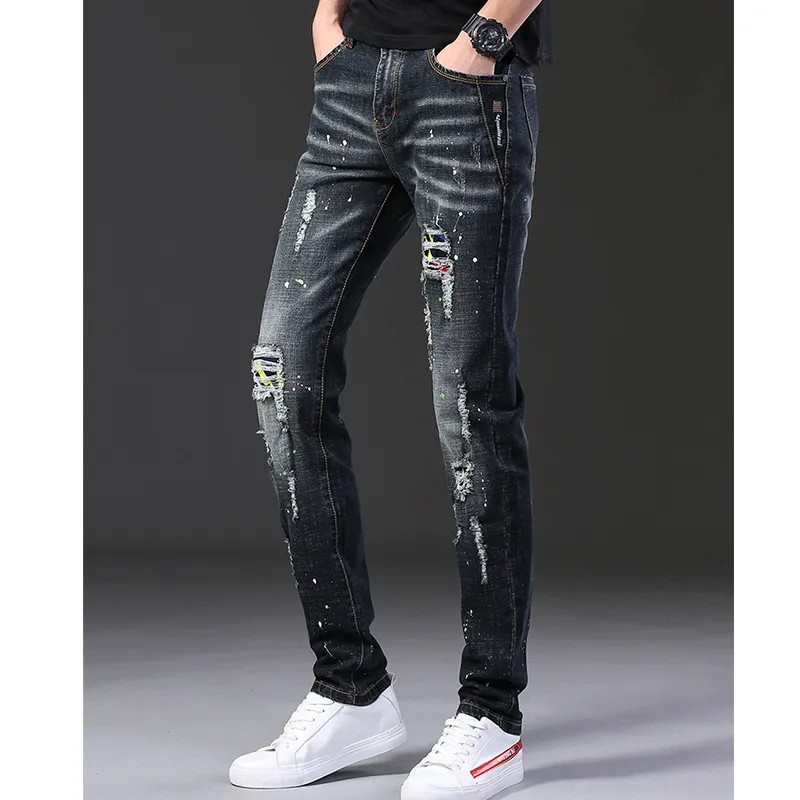 VIPGOOSE Jeans Unisex Black-4