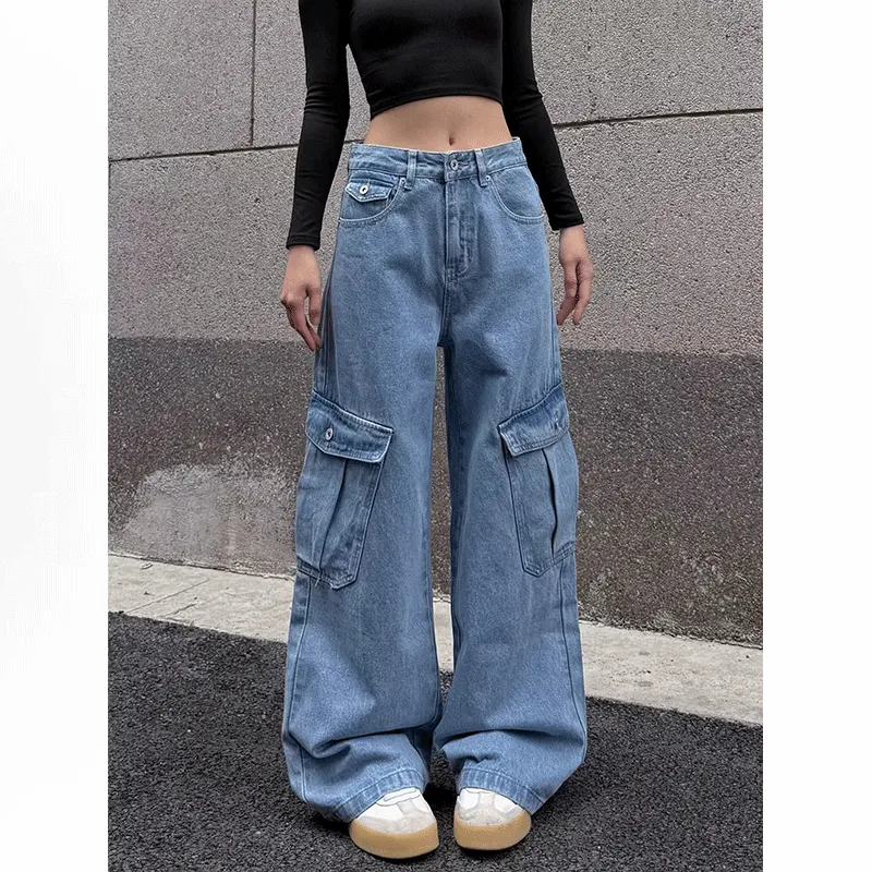 VIPGOOSE Jeans Unisex Blue-3