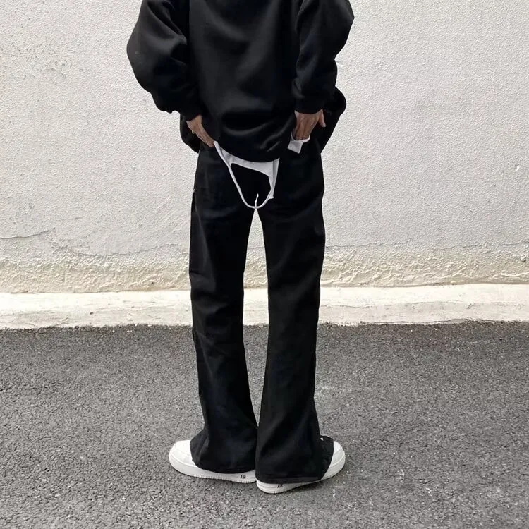 VIPGOOSE Jeans Unisex Black ☆☆☆☆☆-1