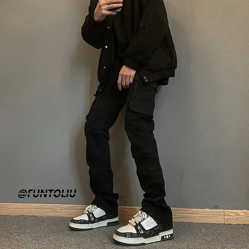 VIPGOOSE Jeans Unisex Black-3