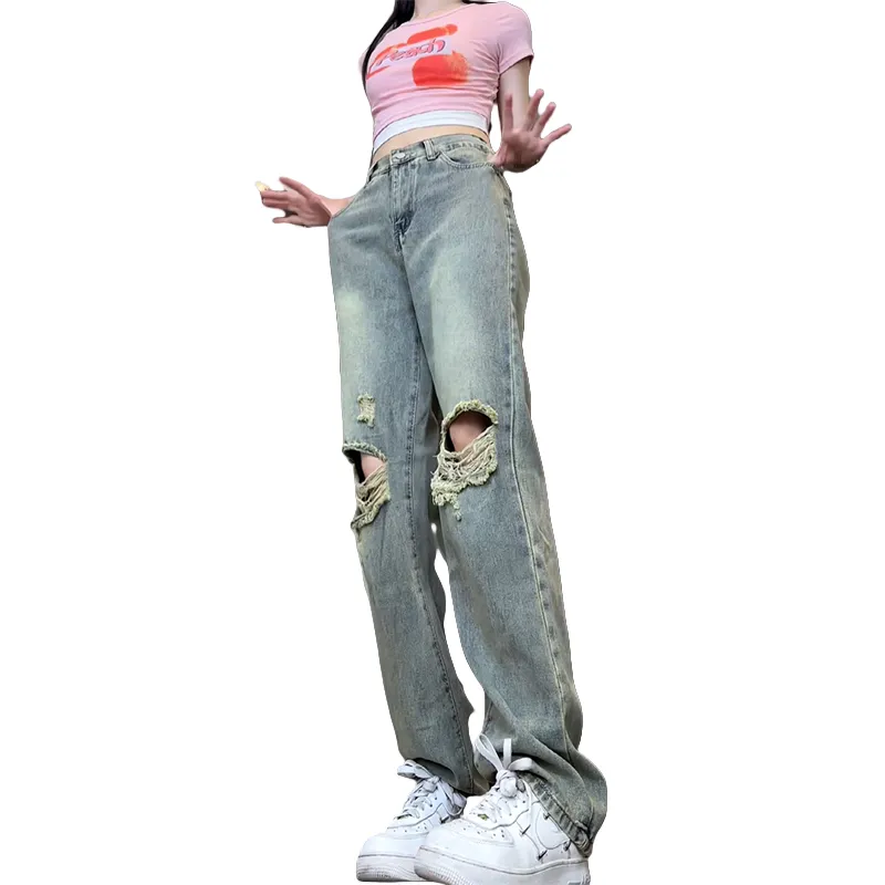 VIPGOOSE Jeans Unisex Yellow Mud-6