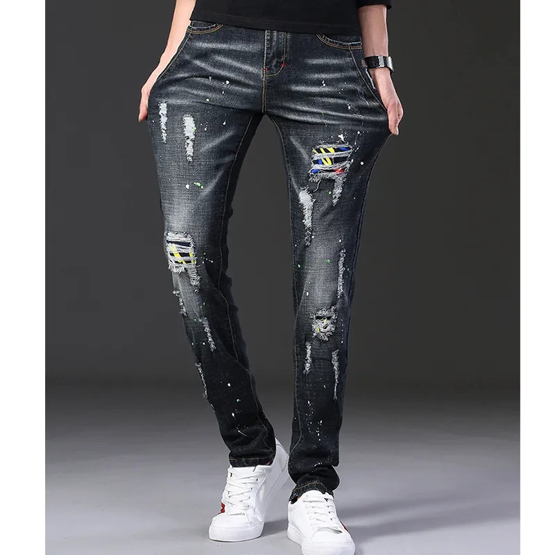 VIPGOOSE Jeans Unisex Black-5
