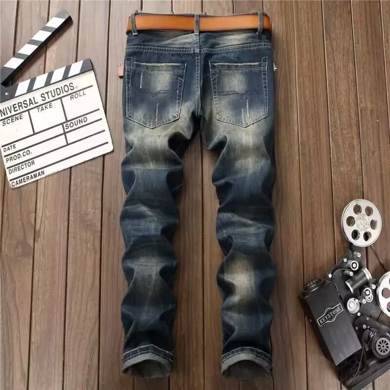 VIPGOOSE Jeans Unisex Blue ☆☆☆☆☆-4