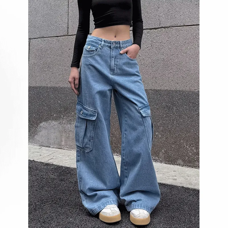VIPGOOSE Jeans Unisex Blue-4
