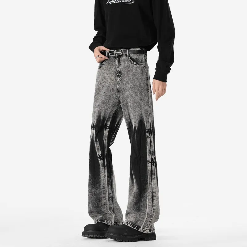 VIPGOOSE Jeans Unisex Black-2