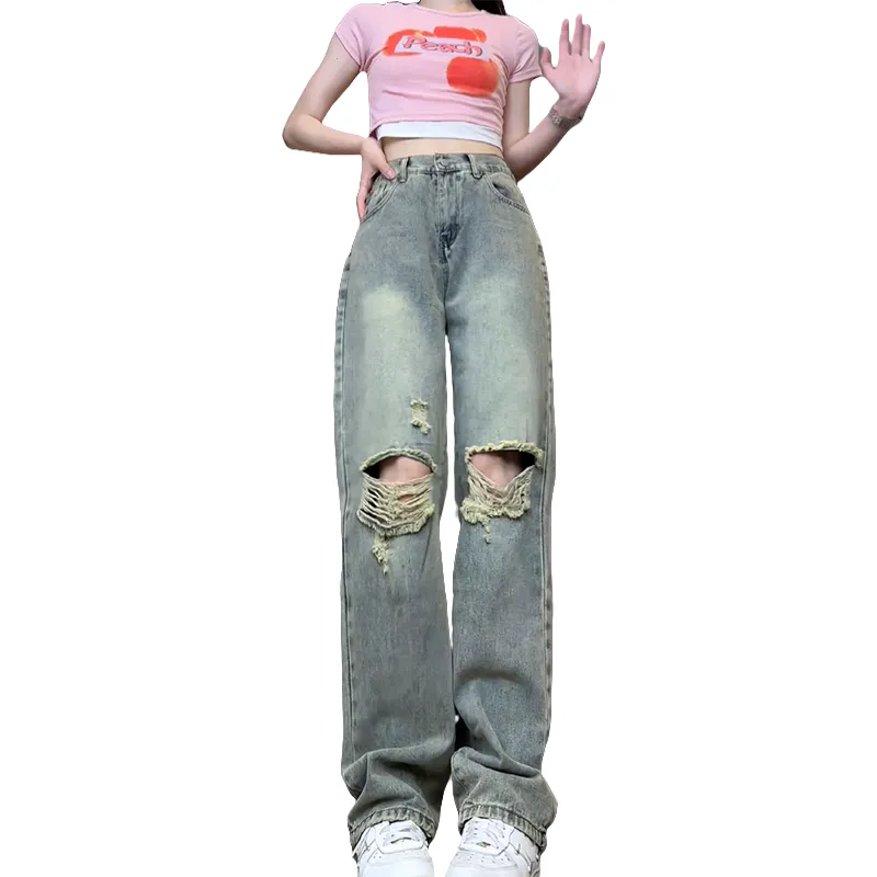 VIPGOOSE Jeans Unisex Yellow Mud-4