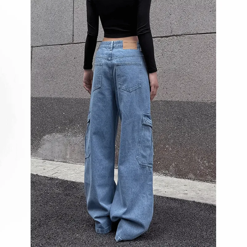 VIPGOOSE Jeans Unisex Blue-5