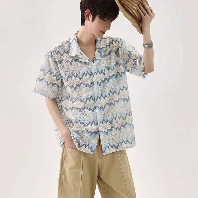 VIPGOOSE Shirts Unisex Blue-4