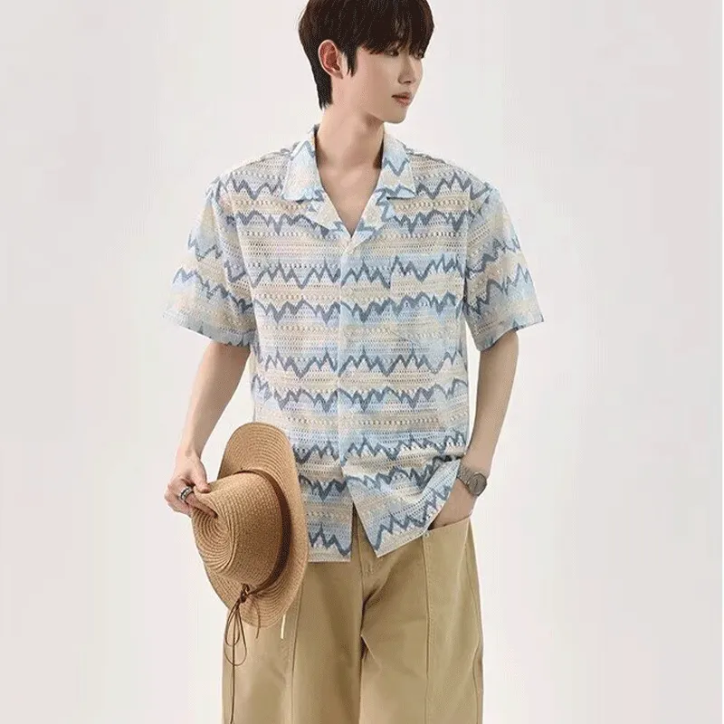 VIPGOOSE Shirts Unisex Blue-5