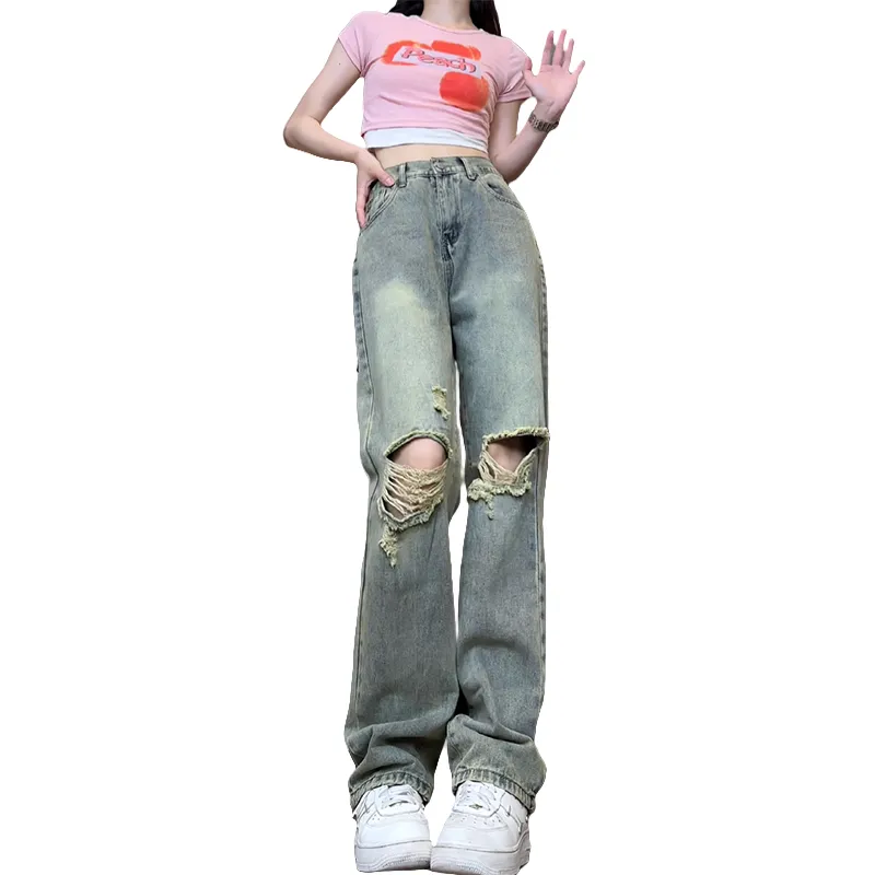 VIPGOOSE Jeans Unisex Yellow Mud-5