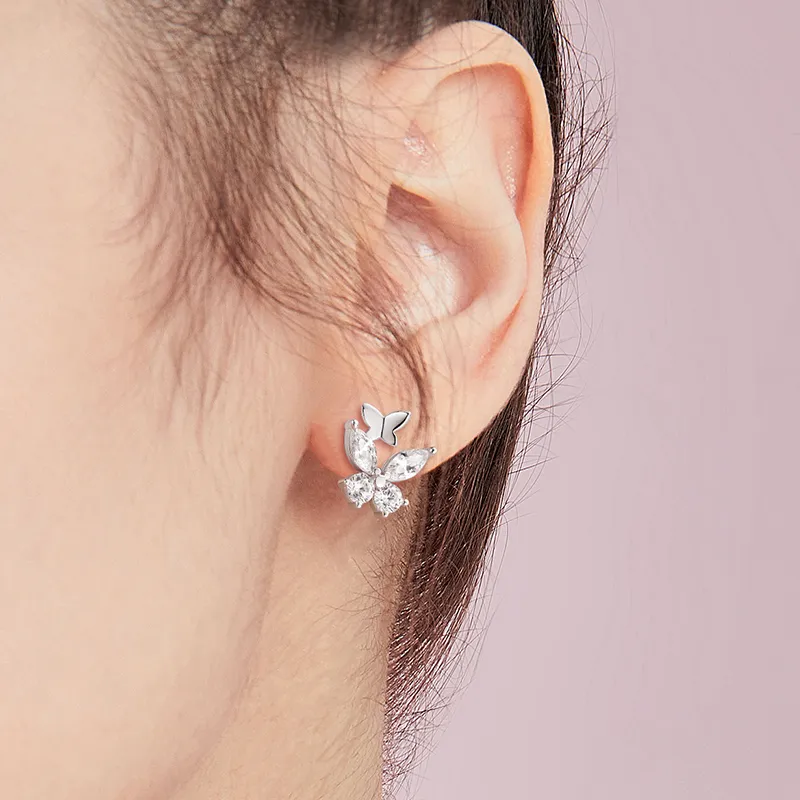 Disney Princess S925 Silver Stud Earrings Women's-6
