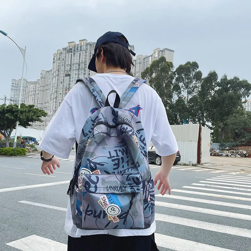 Kewuku Nylon Backpack Unisex Multicolor-9