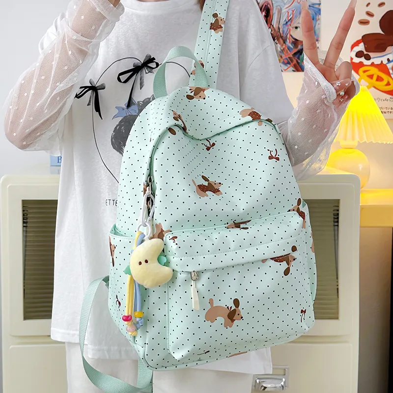 Kewuku Nylon Backpack Unisex Multicolor-10