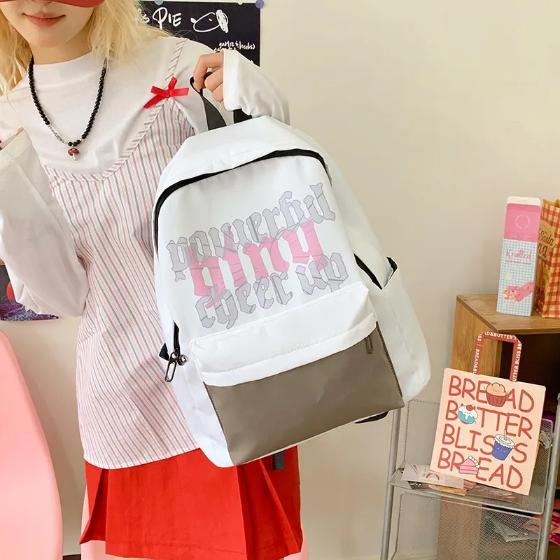 Kewuku Nylon Fabric Backpack Unisex Multicolor-2