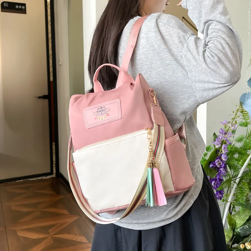 Kewuku Nylon Backpack Unisex Multicolor-15