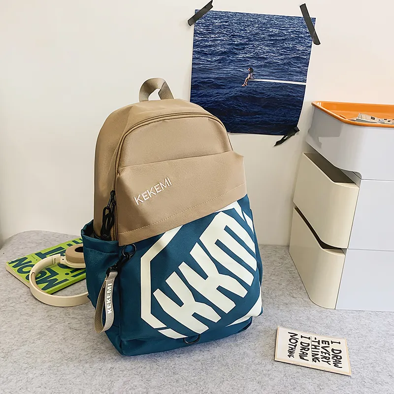 Kewuku Nylon Backpack Regular Unisex Multicolor-20