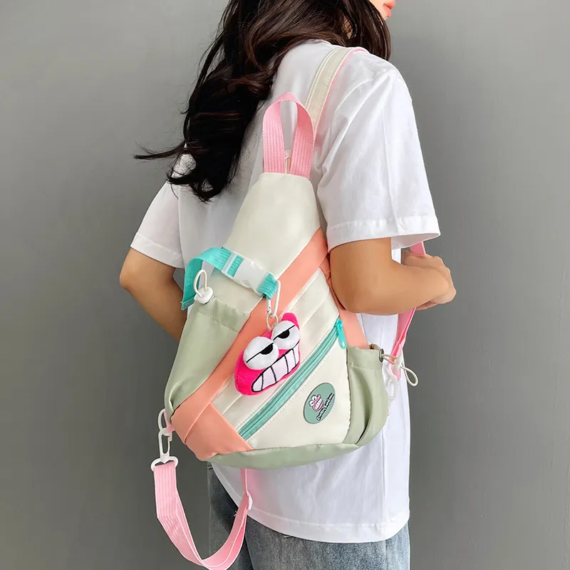 Kewuku Nylon One Shoulder Crossbody Backpack Women's Multicolor-5