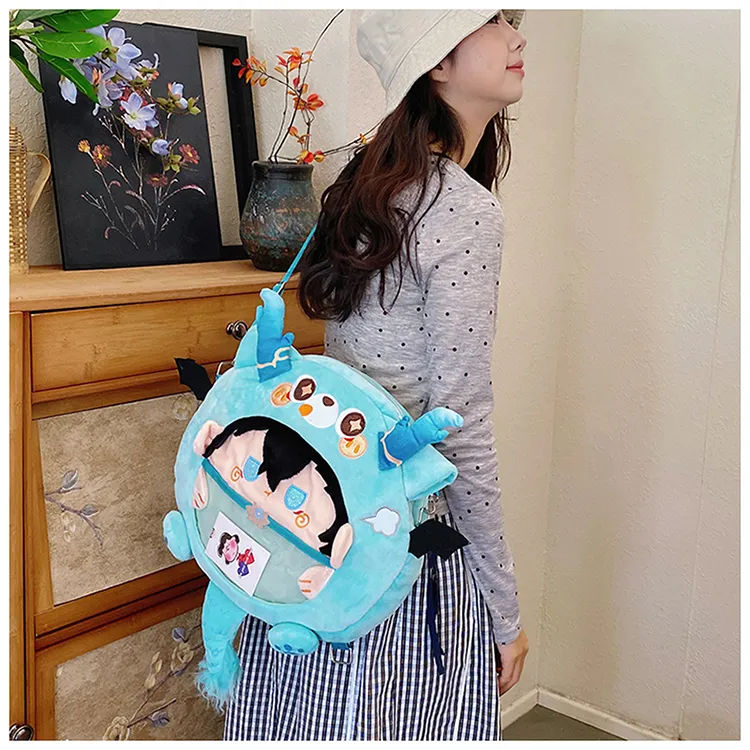 Kewuku Plush Backpack Regular Women's Multicolor-11